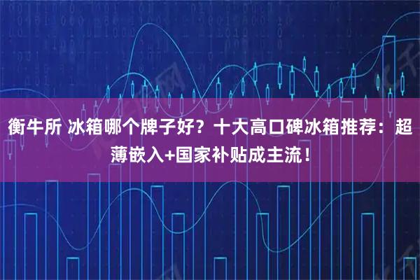 衡牛所 冰箱哪个牌子好？十大高口碑冰箱推荐：超薄嵌入+国家补贴成主流！